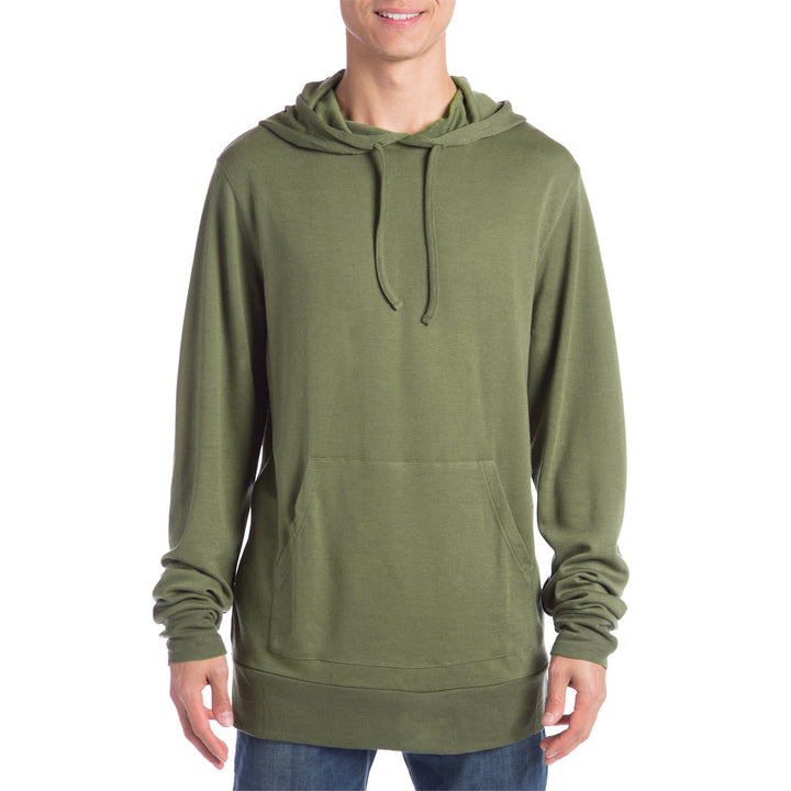 evo Ridgetop Merino Wool Pullover Hoodie Hemlock Front View