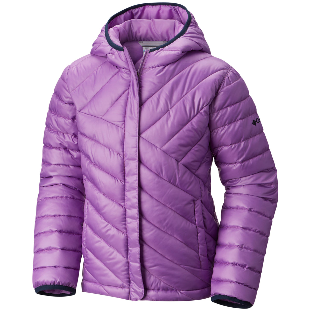Columbia Powder Lite™ Puffer Jacket - Girls' Crown Jewel Front View