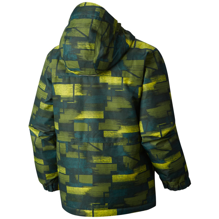 Columbia Magic Mile™ Jacket - Boys' Pesto Brushed Geo Plaid Back View