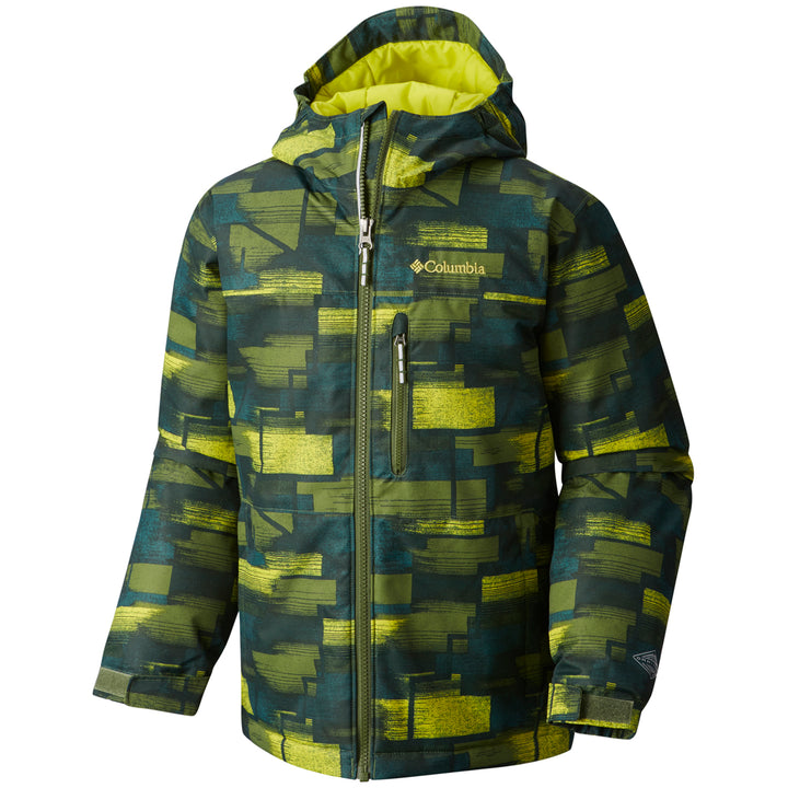 Columbia Magic Mile™ Jacket - Boys' Pesto Brushed Geo Plaid Front View