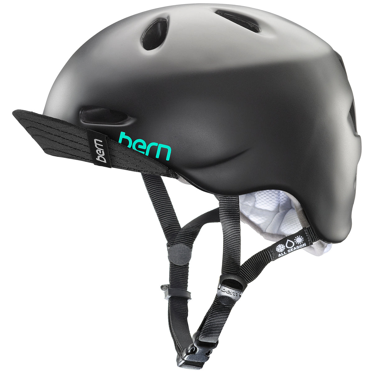 Bern Berkley Bike Helmet w/ Flip Visor - Women's Satin Black