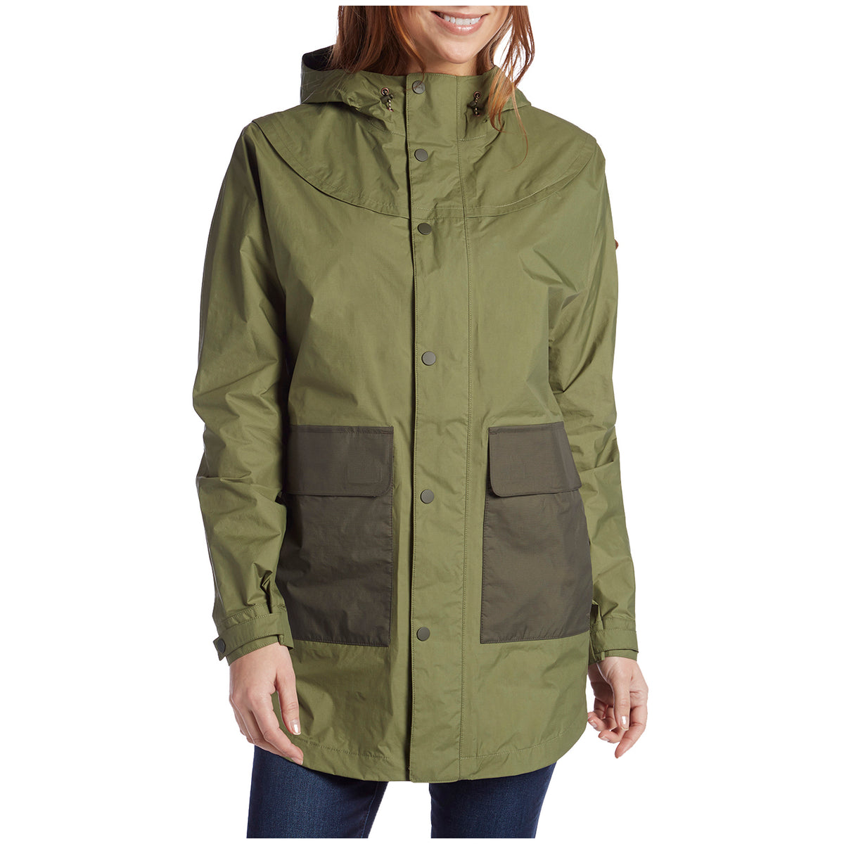 Burton Flare Parka Jacket - Women's Clover/Forest Night Detail 1 View
