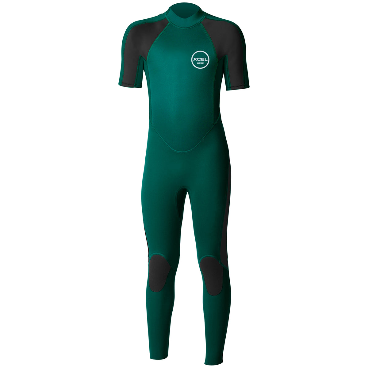 XCEL 2mm Axis Short Sleeve Springsuit - Big Kids' Spruce/Black