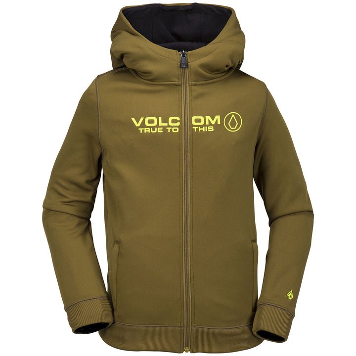 Volcom Taghum Bonded Fleece Hoodie - Big Boys' Moss
