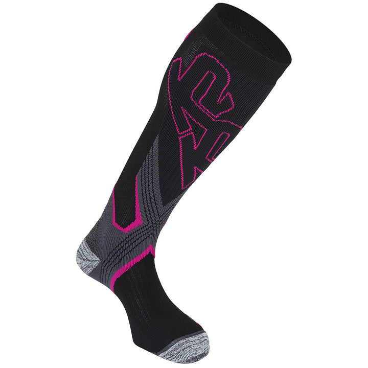 K2 Mountain Performance Ski Socks Black/Neon Pink