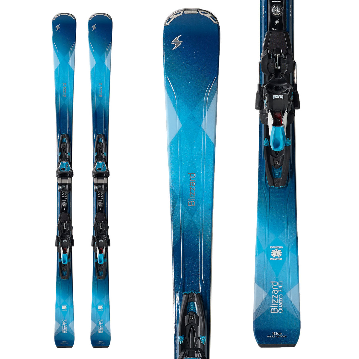 Blizzard Quattro 7.4 Ti Skis + TCX12 Bindings - Women's 2017