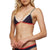 Tavik Jett Color Blocked Bikini Top - Women's Evening Blue/Hibiscus