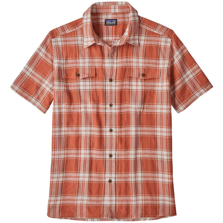 Patagonia Steersman Short-Sleeve Shirt Ascent Plaid: Canyon Brown