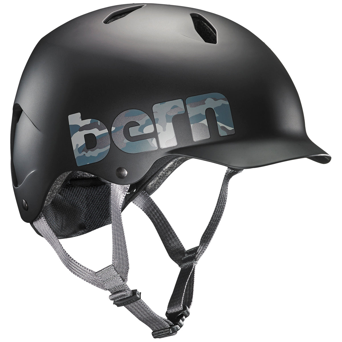 Bern Bandito EPS MIPS Bike Helmet - Big Kids' Matte Black Camo