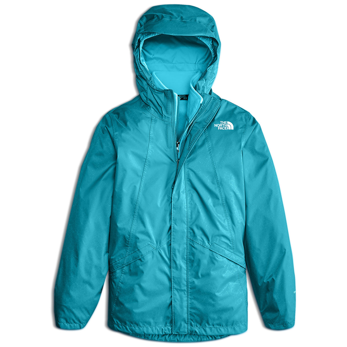 The North Face Stormy Rain Triclimate Jacket - Girls' Algiers Blue Crackle Emboss