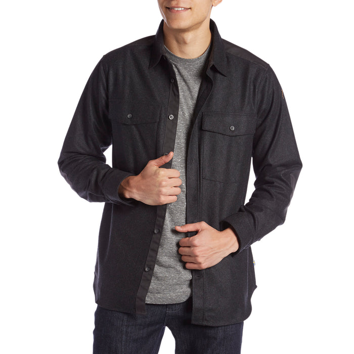 Fjällräven Övik Re-Wool Long-Sleeve Shirt Dark Grey
