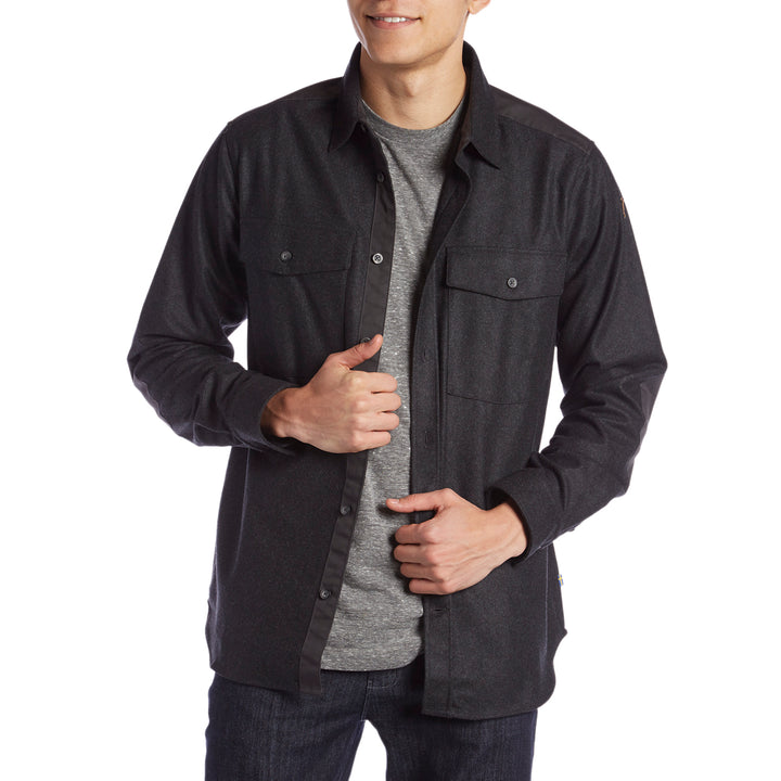Fjällräven Övik Re-Wool Long-Sleeve Shirt Dark Grey