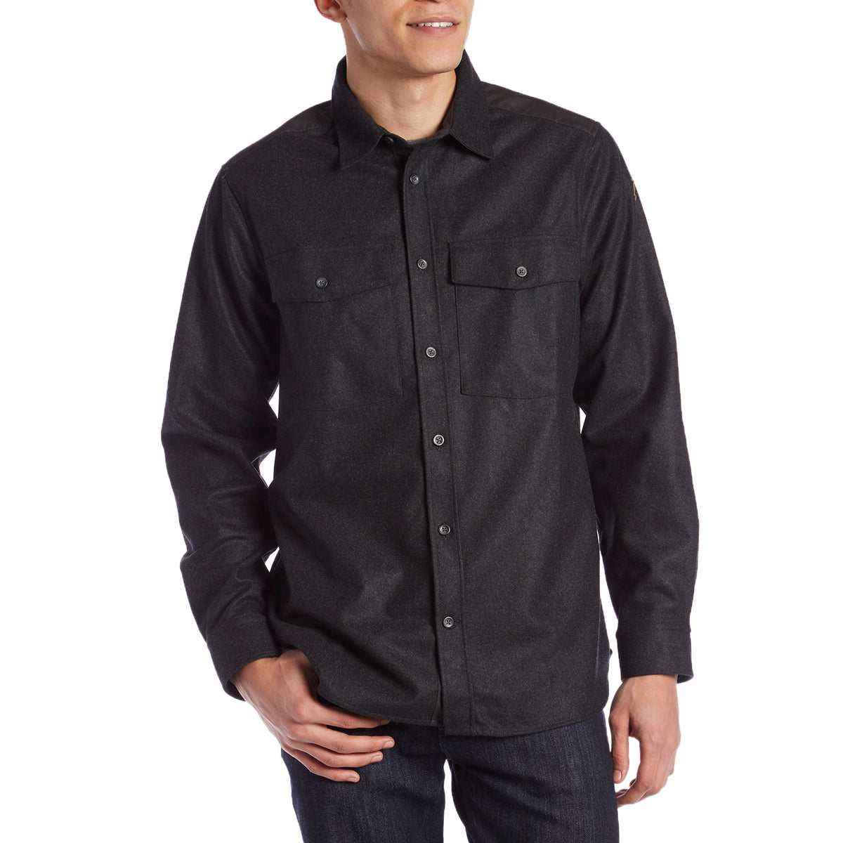 Fjällräven Övik Re-Wool Long-Sleeve Shirt Dark Grey