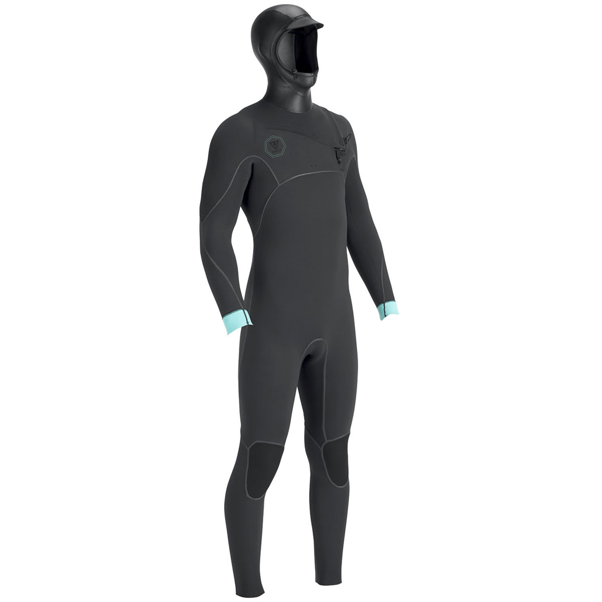 Vissla North Seas 5.5/4.5/3 Hooded Chest Zip Wetsuit Dark Grey