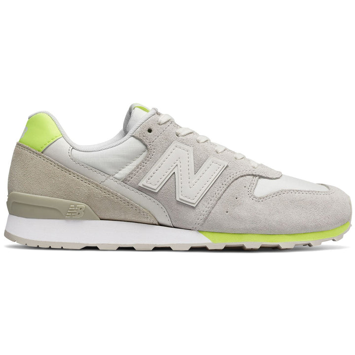New Balance 696 Suede Shoes - Women's Sea Salt/Soler Yellow