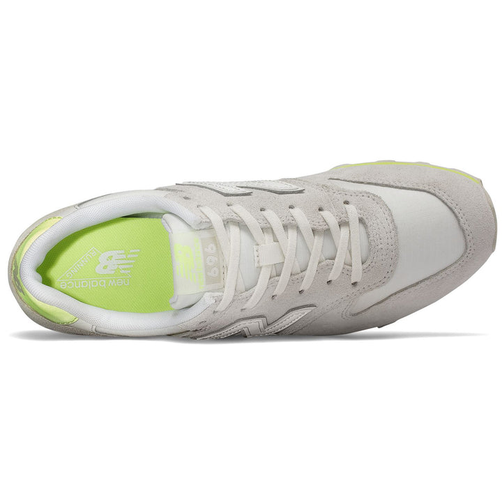 New Balance 696 Suede Shoes - Women's Sea Salt/Soler Yellow