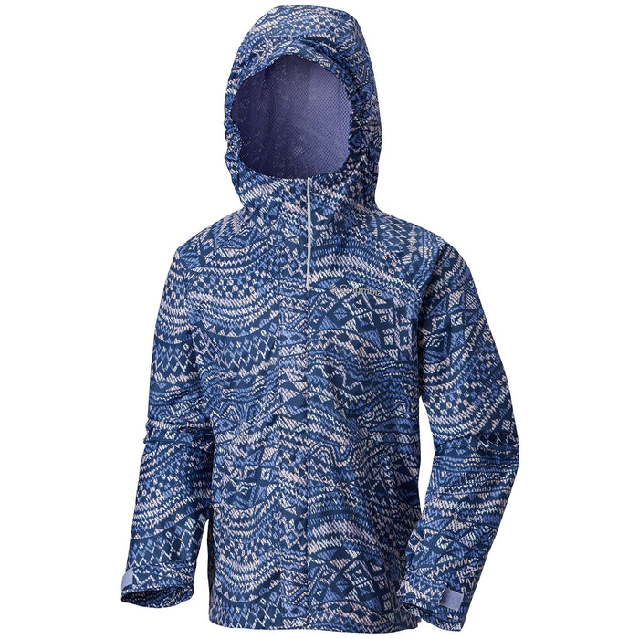 Columbia Fast & Curious Rain Jacket - Little Girls' Fairytale Wave Print, Fairytale
