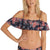 Billabong Let's Wander Ruffle Bikini Top - Women's Deep Sea Blue