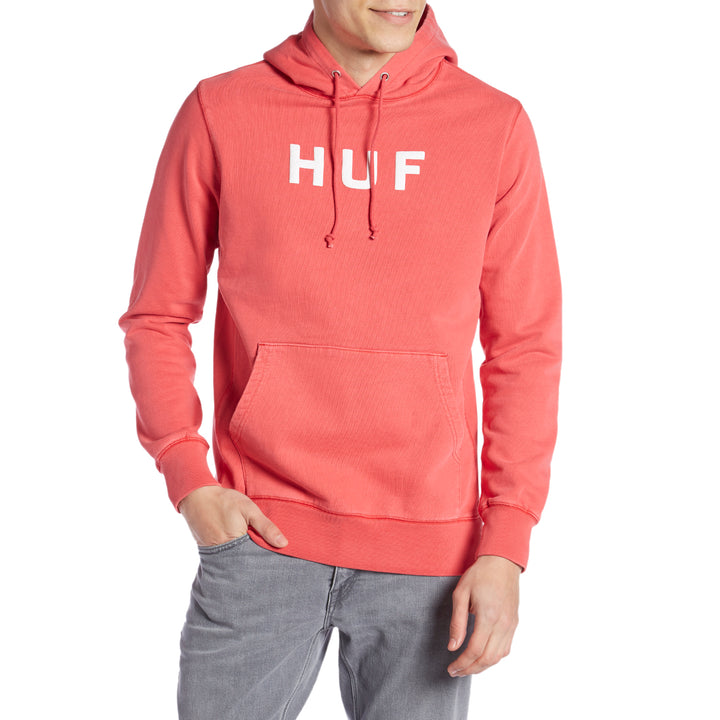 HUF Classic Dye Pullover Hoodie Hibis Front View