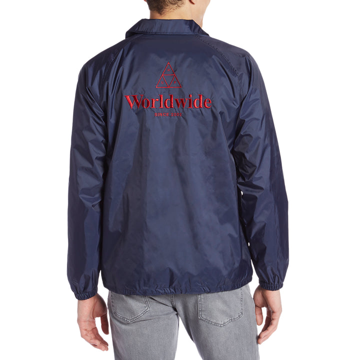 HUF WW Coaches Jacket Navy