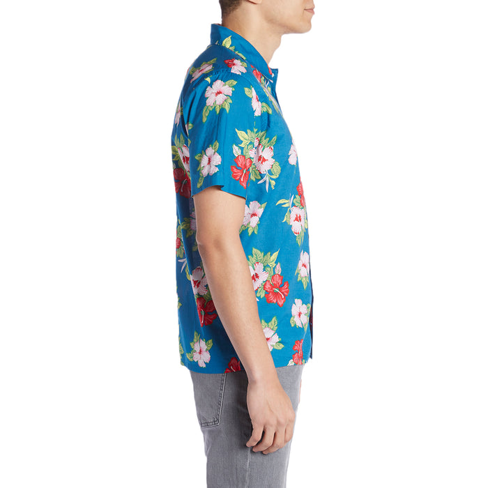 Obey Clothing Kane Short-Sleeve Shirt Navy Multi