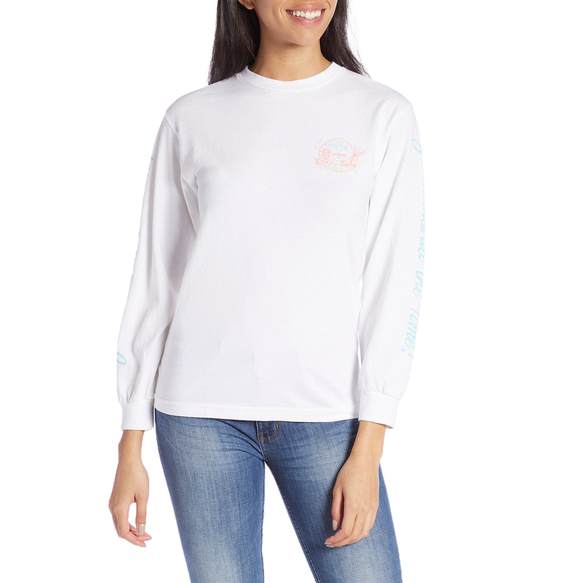 Dark Seas Bottoms Up Long-Sleeve T-Shirt - Women's White