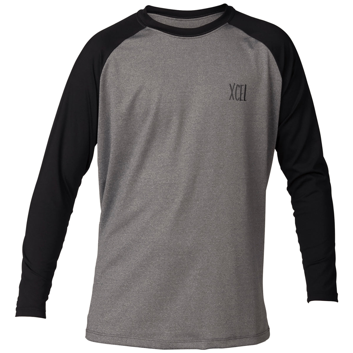 XCEL Tyler Long Sleeve Rashguard - Boys' Deep Grey/Silver Black