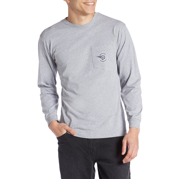 Brixton Mercury Long-Sleeve Pocket Shirt Heather Grey