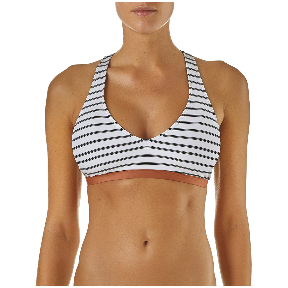 Patagonia Bottom Turn Bikini Top - Women's Sentinel Stripe Small: Ink Black