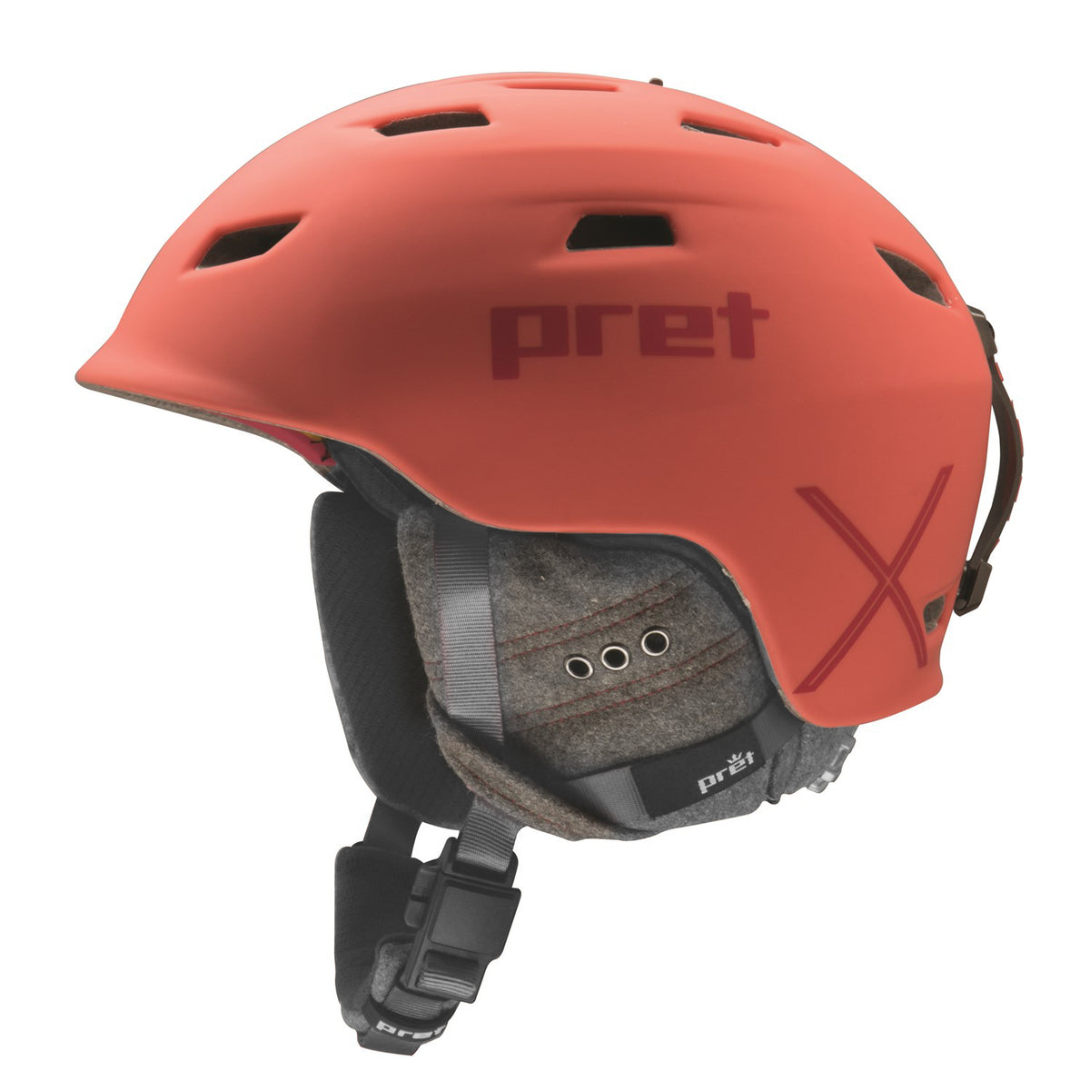 Pret Luxe X Helmet - Women's Rubber Hot Coral