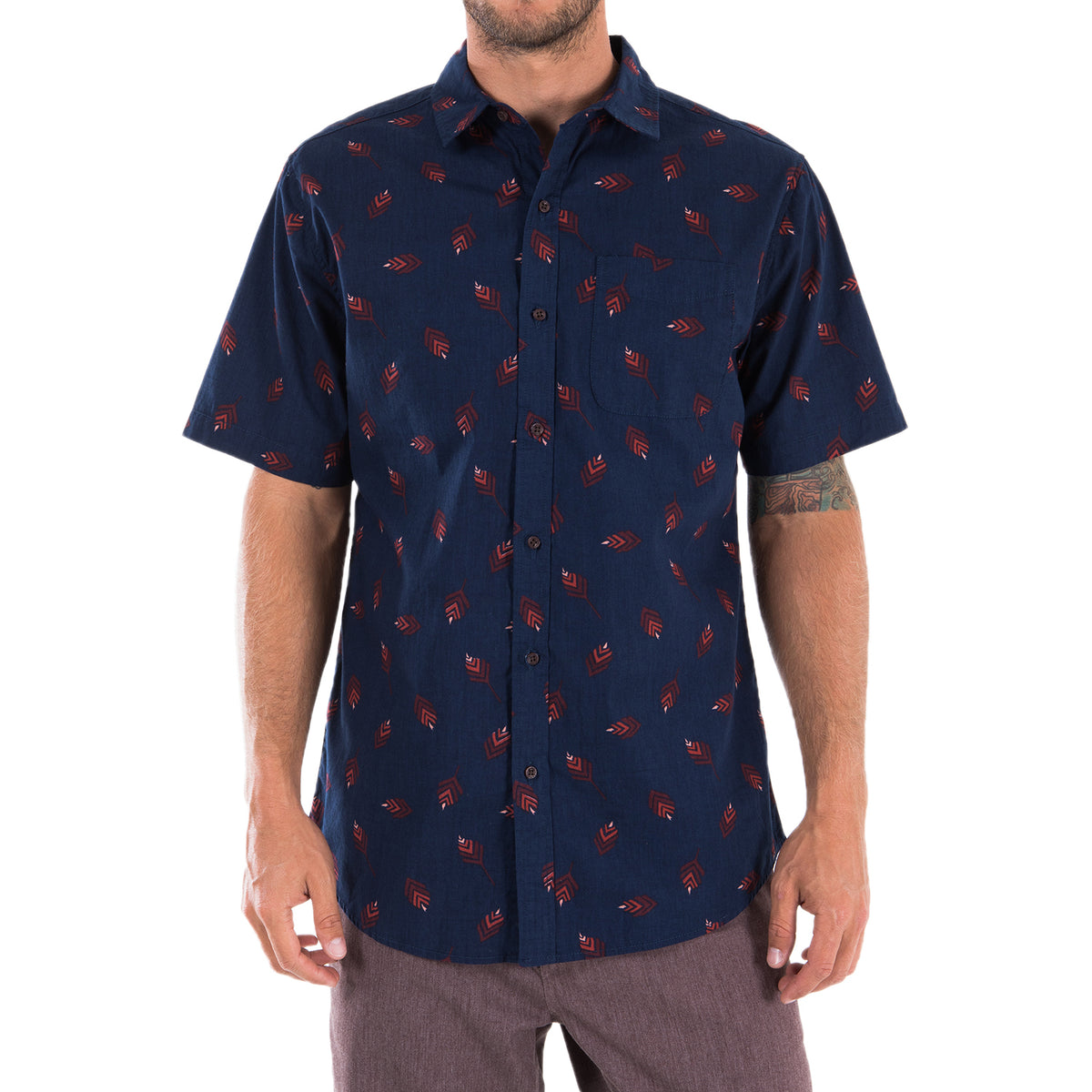 Katin Leaves Short-Sleeve Shirt Navy