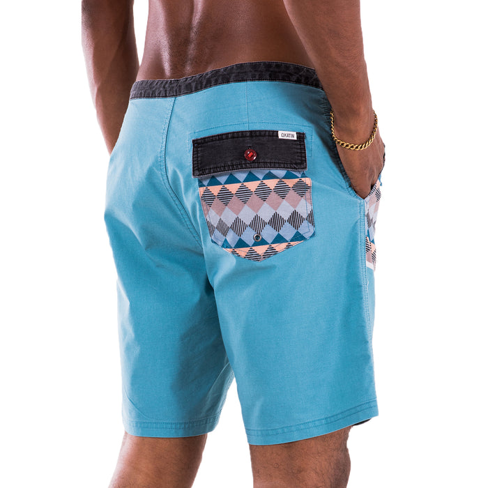 Katin Patchwork Shorts Oasis Blue