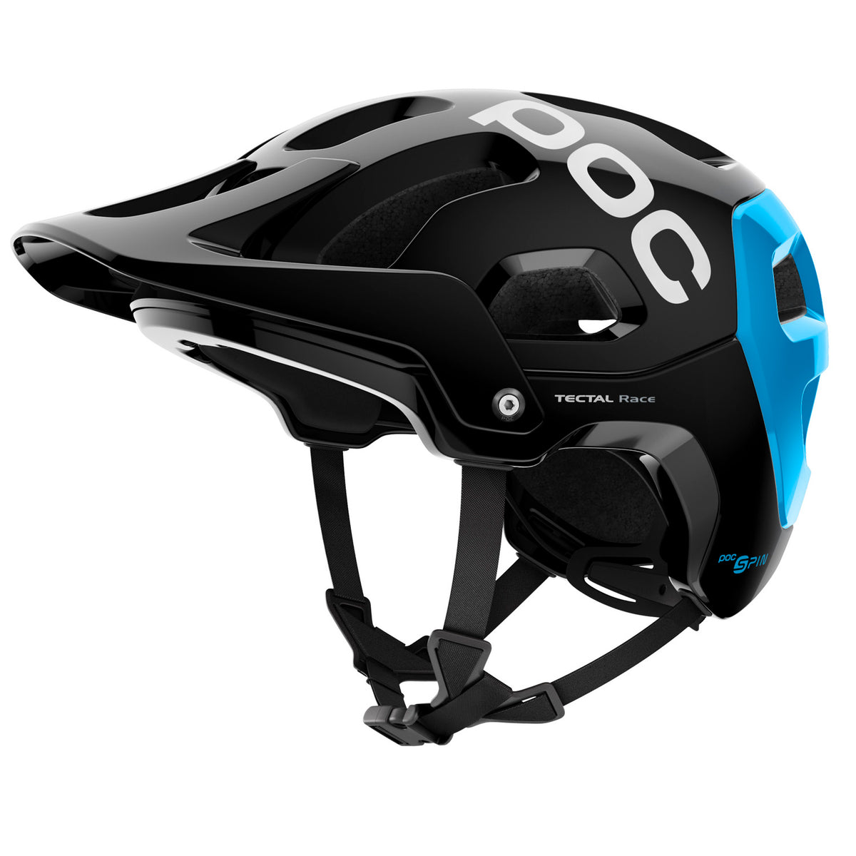 POC Tectal Race SPIN Bike Helmet Uranium Black/Radon Blue