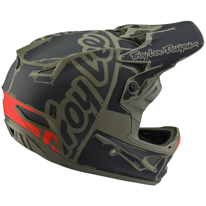 Troy Lee Designs D3 Fiberlite Bike Helmet Factory Trooper