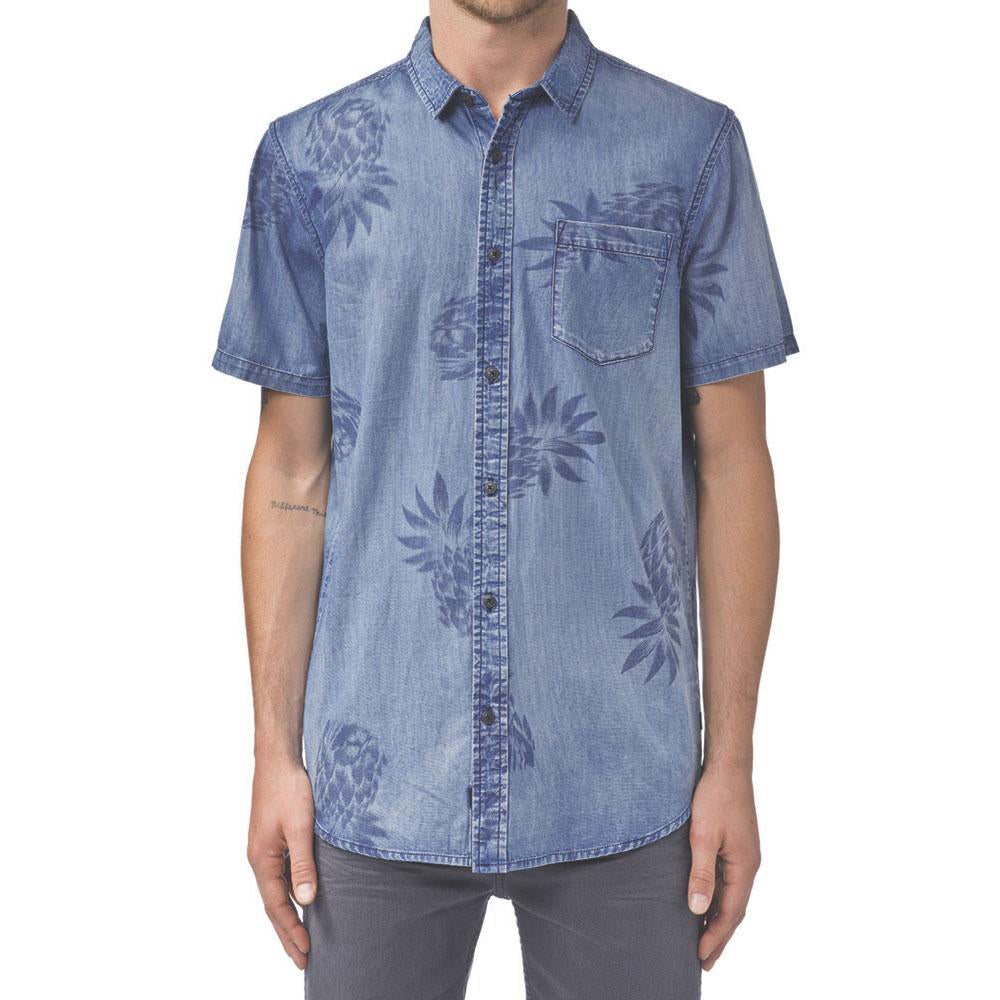 Globe Graves Short-Sleeve Shirt Washed Denim