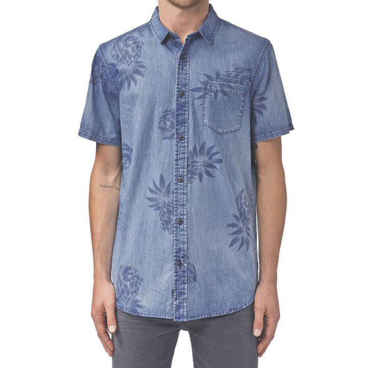 Globe Graves Short-Sleeve Shirt Washed Denim