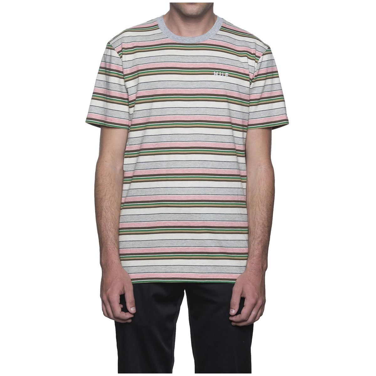 HUF Off Shore Stripe T-Shirt Pink