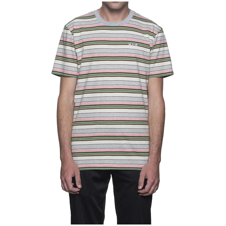 HUF Off Shore Stripe T-Shirt Pink