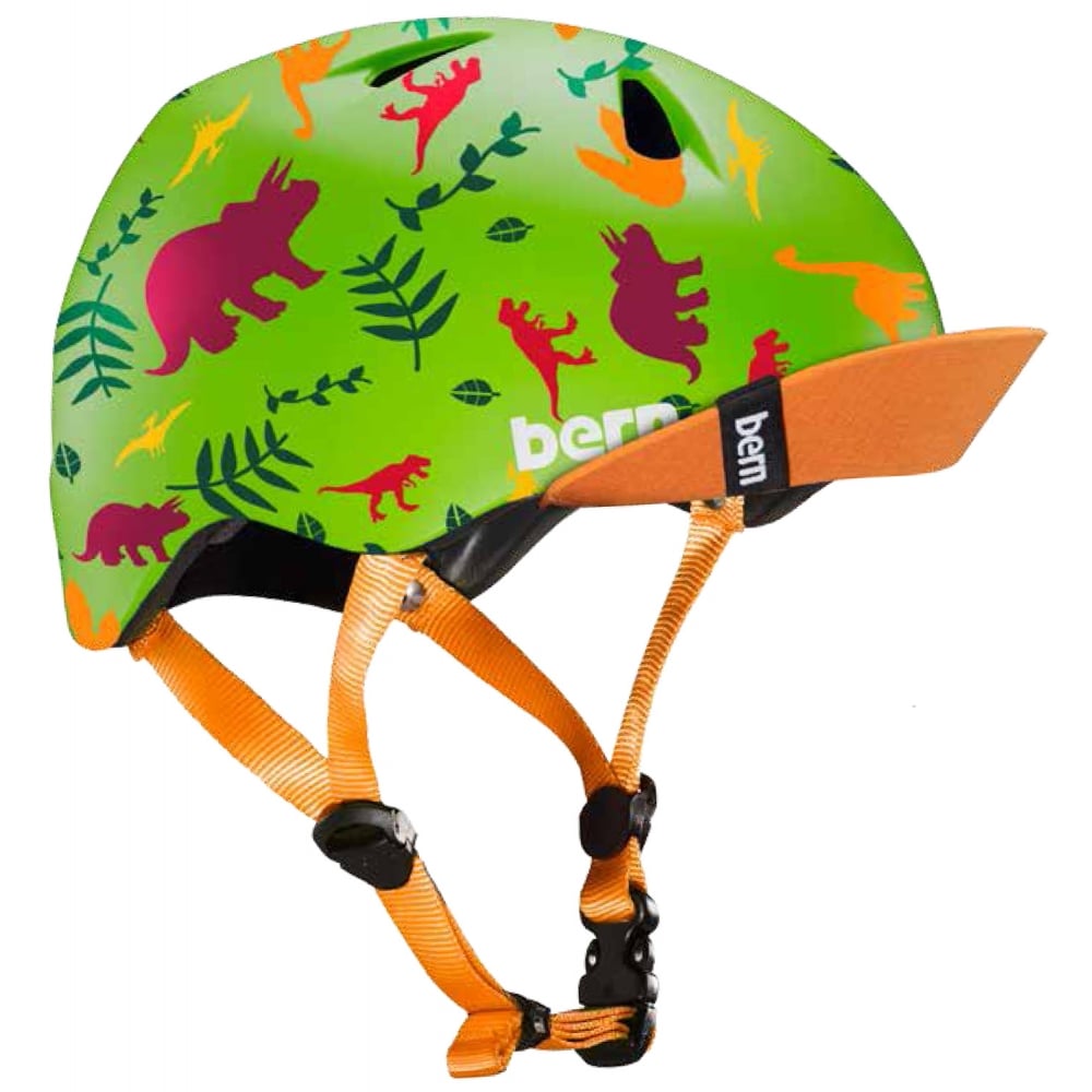 Bern Tigre Bike Helmet - Toddlers' Satin Green Dino