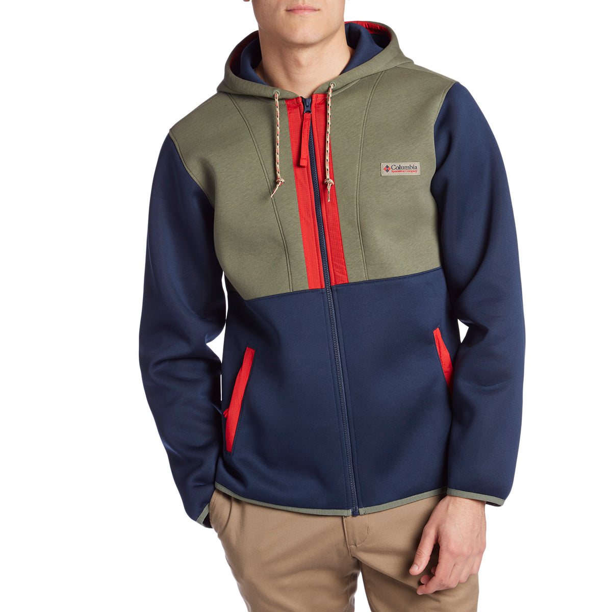 Columbia CSC Originals™ Full Zip Hoodie Collegiate Navy/Cypress Heather/Red Spark
