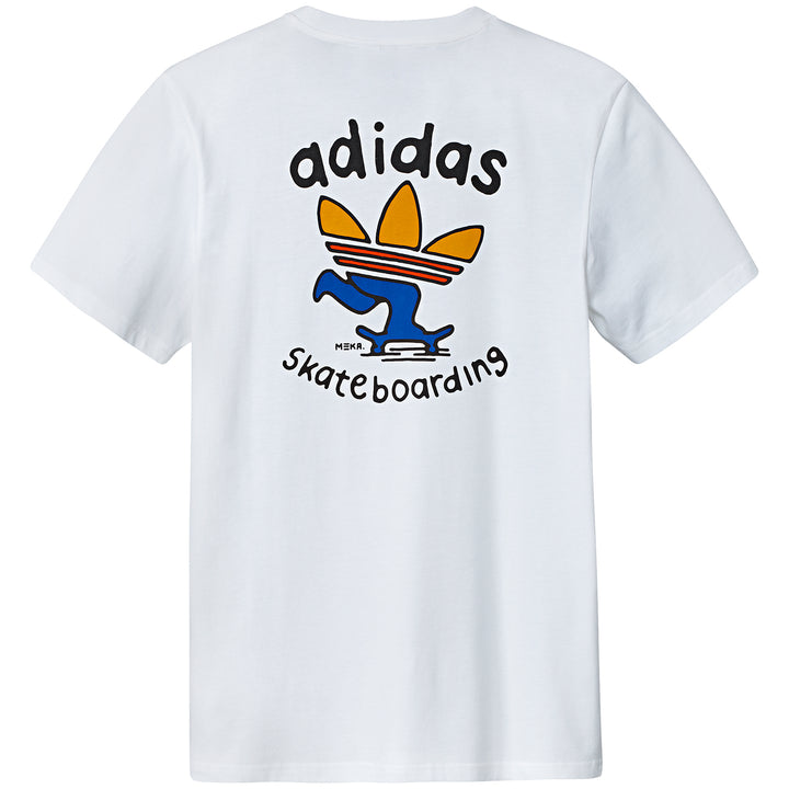 Adidas Pushing Tree T-Shirt White/Orange/Tactile Yellow