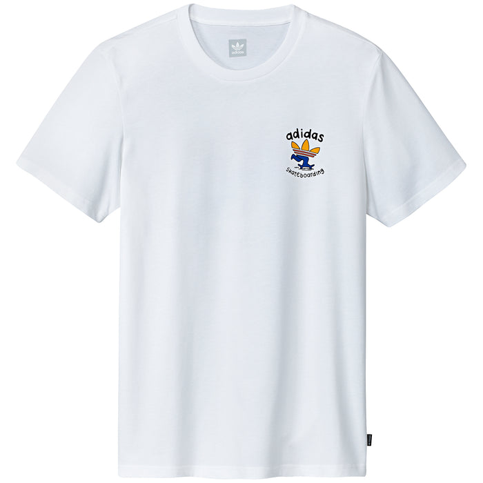 Adidas Pushing Tree T-Shirt White/Orange/Tactile Yellow