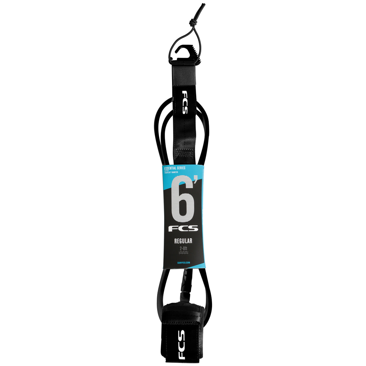 FCS 6' Regular Essential Leash Black