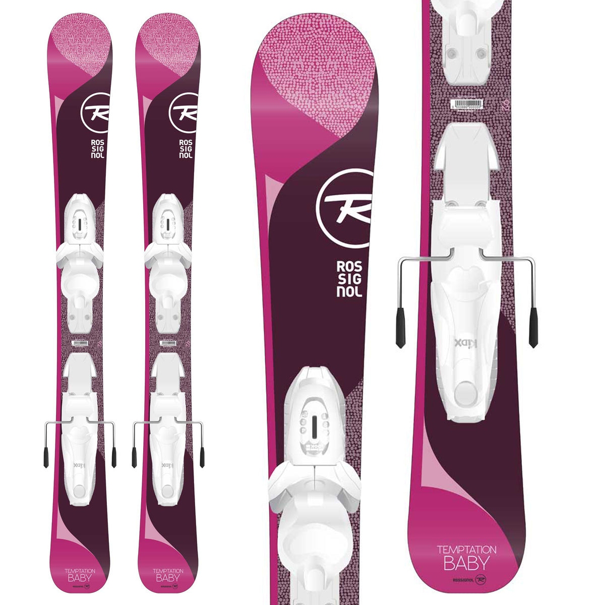 Rossignol Temptation Pro Skis + Kid X 4 Bindings - Little Girls' 2018