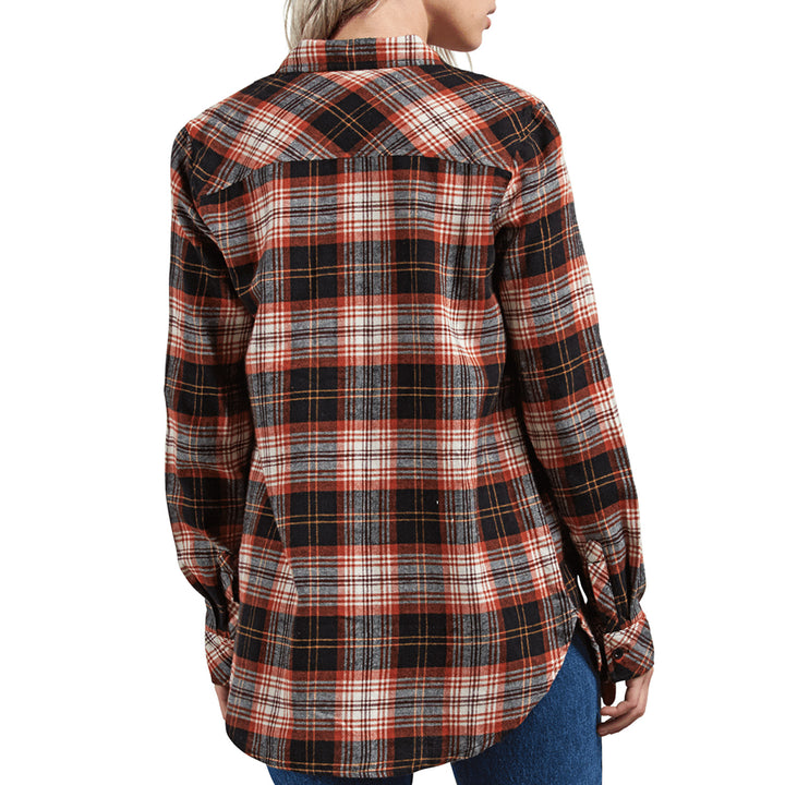 Volcom Getting Rad Plaid Shirt - Women's Black Plaid