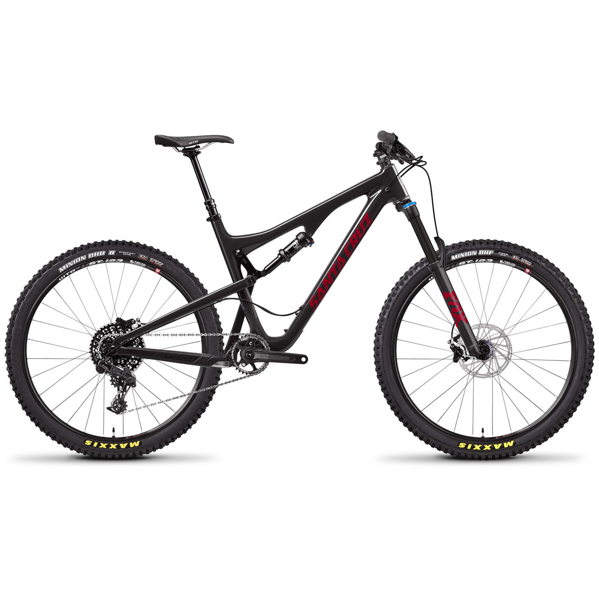 Santa Cruz Bicycles Bronson 2.1 C R Complete Mountain Bike 2018 Gloss Carbon/Sriracha