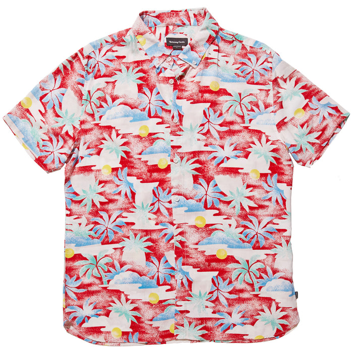 Barney Cools Holiday Short-Sleeve Shirt Red Aloha