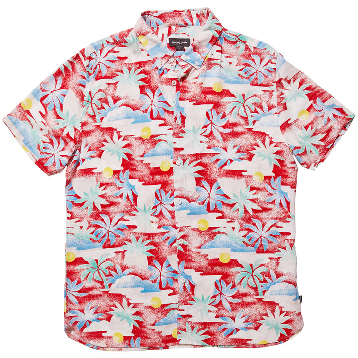 Barney Cools Holiday Short-Sleeve Shirt Red Aloha