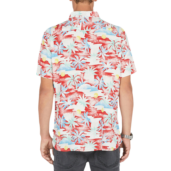 Barney Cools Holiday Short-Sleeve Shirt Red Aloha