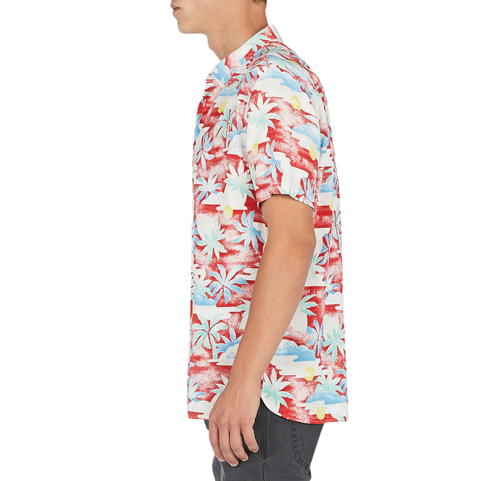 Barney Cools Holiday Short-Sleeve Shirt Red Aloha